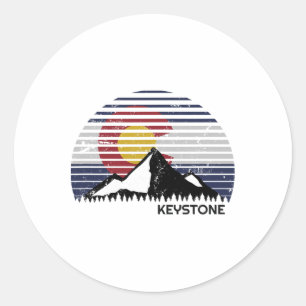 Adesivo Keystone, Colorado X Co Flag Mtn Top