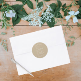 Adesivo Khaki Stylized Wedding Salvar a Data