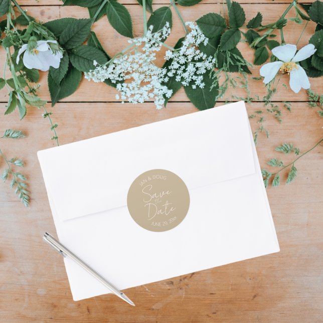 Adesivo Khaki Stylized Wedding Salvar a Data (In Situ Wedding)