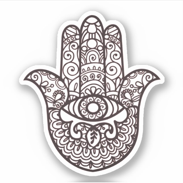 Adesivo Khamsa Hand Boa sorte (Frente)