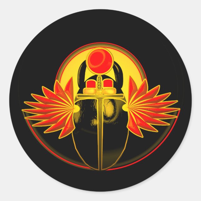Adesivo Kherpi Deus do Sol Ascensão, escaravelho. (Frente)