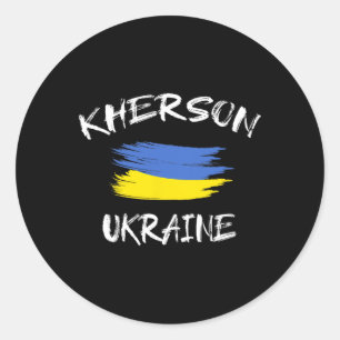 Adesivo Kherson Ucrânia Lembrança Bandeira do País Ucrania