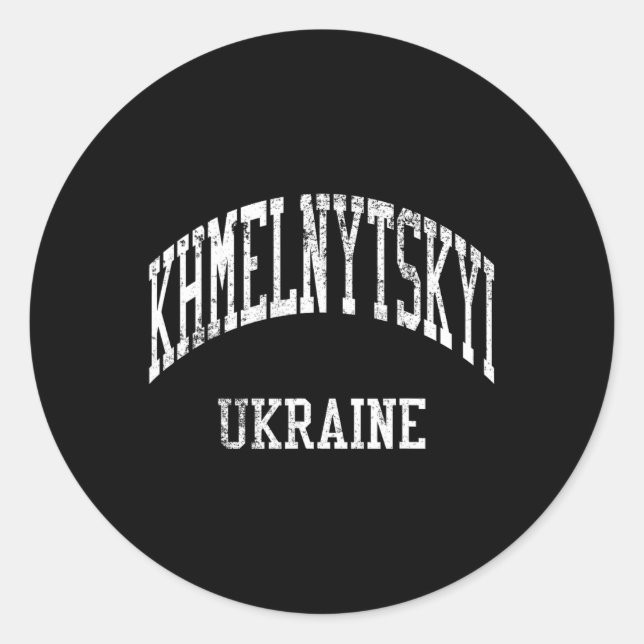 Adesivo Khmelnytskyi Ucrânia Retro Anos 70 Esportes Univer (Frente)