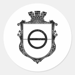 Adesivo Khmut Bandeira das Armas da Ucrânia Oblast de Done