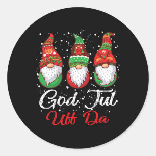 Adesivo Ki God Jul Uff Da Swedish Feliz Natal Gnomo Co