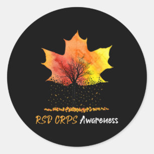 Adesivo Ki Maple Leaf RSD CRPS Awarness Costume Orange Ri