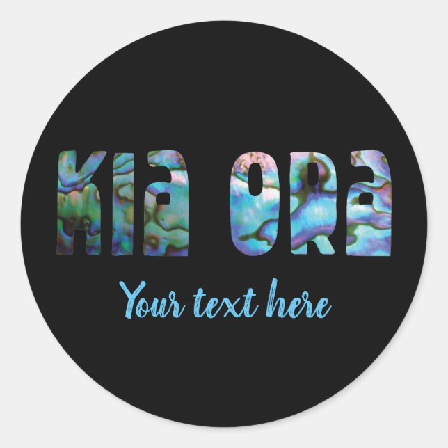 ADESIVO KIA ORA KIWI PAUA ROUND STICKKIA PERSONALIZÁVEL (Frente)