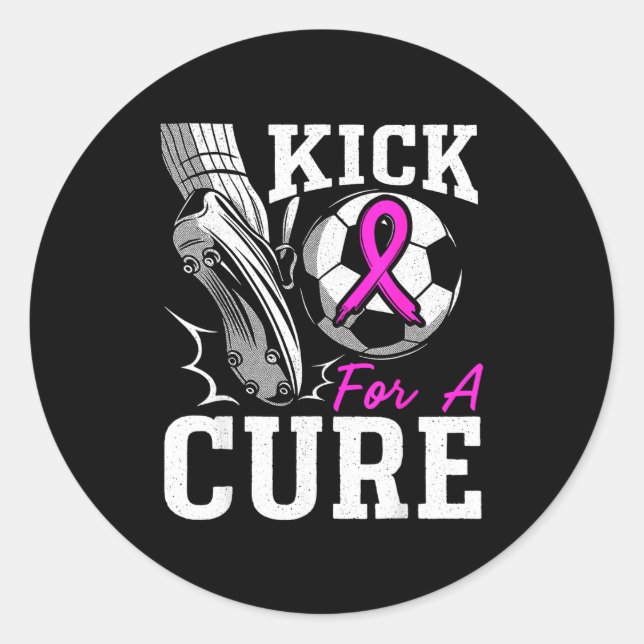 Adesivo Kick For A Breast Cancer Awareness Nk Ribbon Socce (Frente)
