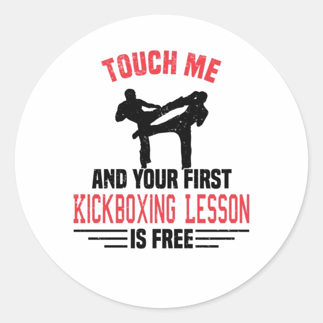 Adesivo Kickboxer Artes Marciais do Kickboxer Sparing (Frente)