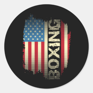 Adesivo Kickboxer Gym Patriótico Sinalizador Americano Box