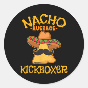Adesivo Kickboxer Nacho Médio Cinco De Mayo Kick Mexicano