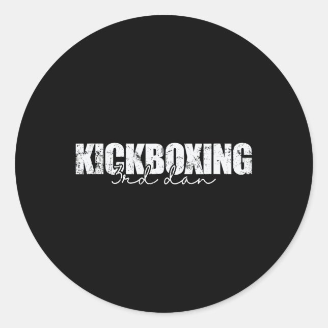 Adesivo Kickboxing 3rd Dan Martial Arts  (Frente)