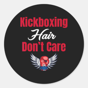 Adesivo Kickboxing Cabelo Não Liga Piadas Artes Marciais J