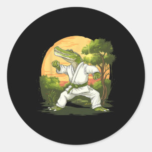 Adesivo Kickboxing Crocodilo Taekwondo Caratê Mma Engraçad
