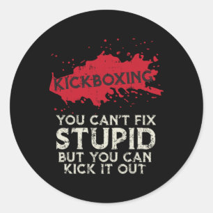 Adesivo Kickboxing Dizendo Que Você Não Pode Corrigir Estú