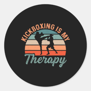 Adesivo Kickboxing É Minha Terapia Boxe Esportes Kick