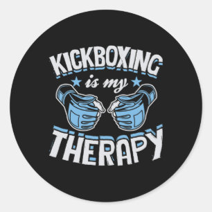 Adesivo Kickboxing É Minha Terapia Boxe Karate Engraçado M