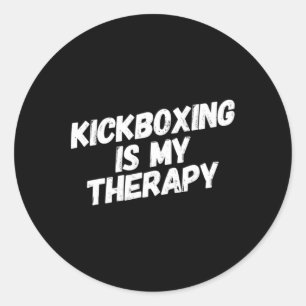 Adesivo Kickboxing É Minha Terapia Kickboxer Engraçado Kar