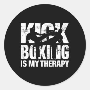 Adesivo Kickboxing É Minha Terapia, Motivo de Partida de K
