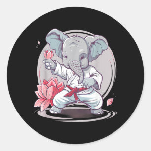 Adesivo Kickboxing Elefante Karatê Taekwondo Jiu-Jitsu MMA