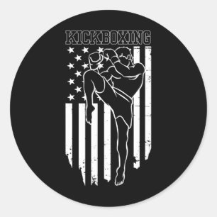 Adesivo Kickboxing Engraçado Para Homens Mulheres Treino d