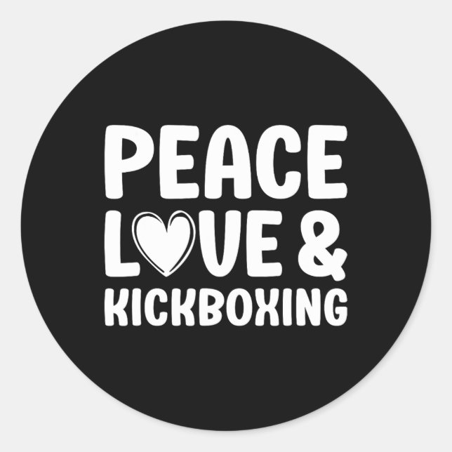 Adesivo Kickboxing Eu Amo Kickboxing Kickboxer  (Frente)