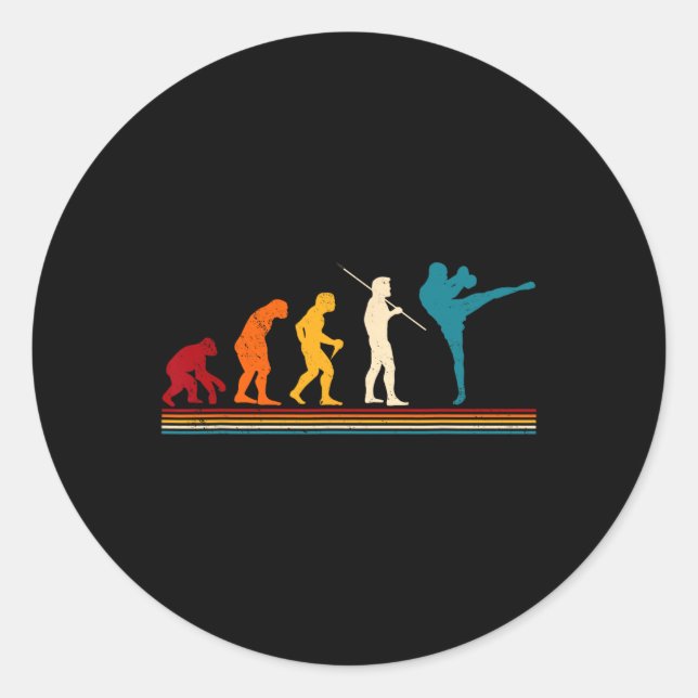 Adesivo Kickboxing Evolution Kickboxer Karate Boxing Mma  (Frente)