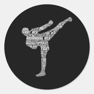 Adesivo Kickboxing Kickboxer Taekwondo Karatê Crianças Men