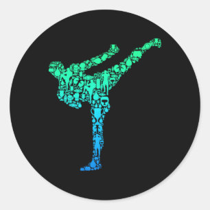 Adesivo Kickboxing Kickboxing Taekwondo Caratê Meninos Cri