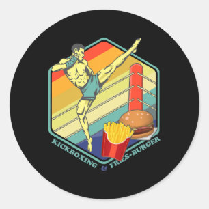 Adesivo Kickboxing Muay Thai Boxe Batatas Fritas Hambúrgue