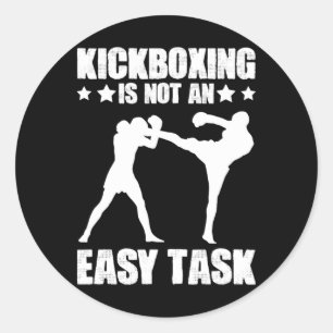 Adesivo Kickboxing Não é uma Tarefa Fácil Boxe Artes Marci