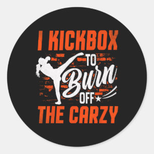Adesivo Kickboxing Para Homens Mulheres Kickboxer Jab Trei