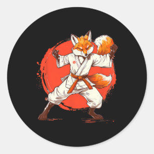 Adesivo Kickboxing Raposa Taekwondo Caratê Mma Engraçado M