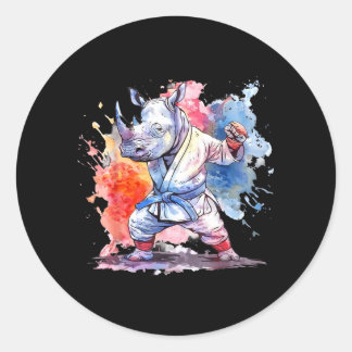 Adesivo Kickboxing Rhino Taekwondo Caratê MMA Engraçado