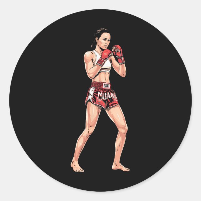 Adesivo Kickboxing Stance Thai Boxing A Muay Thai Fighter  (Frente)