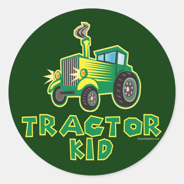 Adesivo Kid de Trator Verde (Frente)