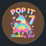 Adesivo Kid Pop It 7 Birthday Girl 7 anos<br><div class="desc">Criança Pop É 7 Aniversário Garota de 7 anos. Presente perfeito para seu pai, mãe, pai, homens, mulheres, amigos e familiares no Dia de Ação de Graças, Dia de Natal, Dia de as mães, Dia de os pais, 4 de julho de 1776 Dia Independente, Dia dos Veteranos, Dia do Halloween,...</div>