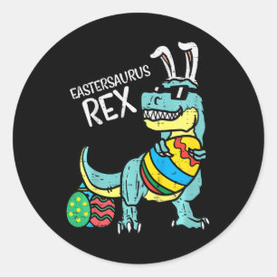 Adesivo Kids Eastersaurus Rex Páscoa Trex Bunny Menino Bo