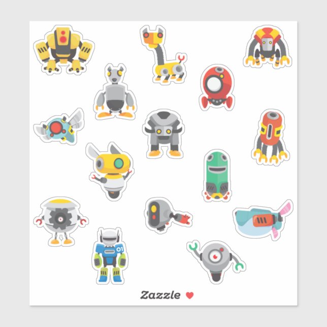 Adesivo Kids Goofone Robots Sticker (Folha)