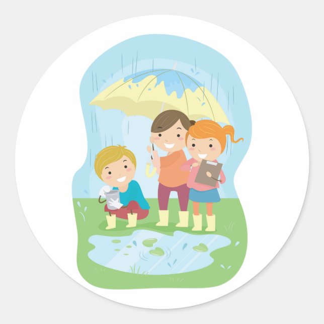 Adesivo Kids Science Nature Study in Rain (Frente)