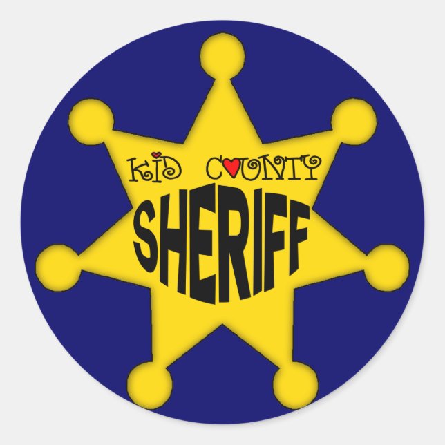 Adesivo Kids Sheriff T Shirts e Kids Gifts (Frente)