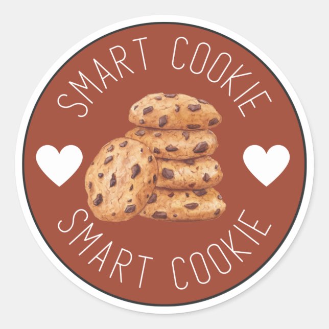 Adesivo Kids Smart Cookie Motivational Zazzle (Frente)