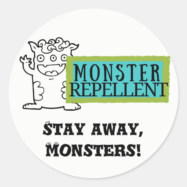 Adesivo Kids Stickers - Monster Repellent (Frente)