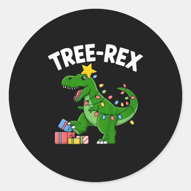 Adesivo Kids Tree-rex Christmas Dinosaur T-rex Shirt Toddl (Frente)