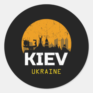 Adesivo Kiev Ucrânia - Uni - Preto - Pequeno - Manga Curta