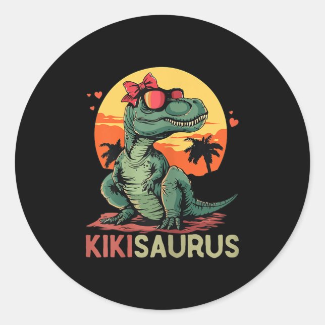 Adesivo Kikisaurus Dino Dinosaur Kiki-saurus T-rex Mother' (Frente)