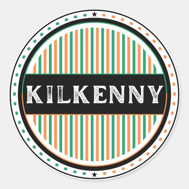 Adesivo Kilkenny City Pride Emblem – Irish Identity (Frente)