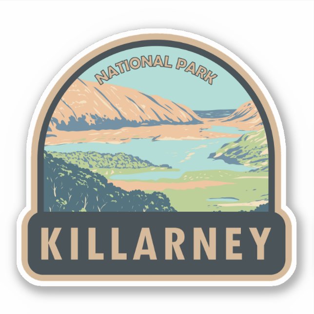 Adesivo Killarney National Park Irlanda Viagem Art Vintage (Frente)