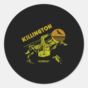 Adesivo Killington Vermont Afastou Tee De Pé Retro