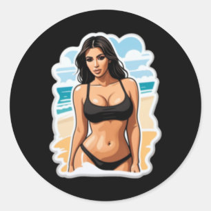 Adesivo Kim Kardashian Beach Sticker
